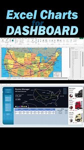 How to Create a Logistics Map Chart in Excel for Dashboard Tracking shipments, routes, and distribution performance has never been easier. This interactive Excel Map Chart lets you visualize logistics operations clearly — all without using macros! 🚚 Key Features: ✅ Interactive map of the USA with logistic routes 🔹 Highlight routes by driver, truck, or route type ➡️ Dynamic coloring of routes directly on the map ☑️ Track efficiency and performance of distribution 🛠 How It Works: ✔️ Draw the ma
