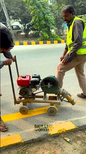 Marking of road Lines in Action!