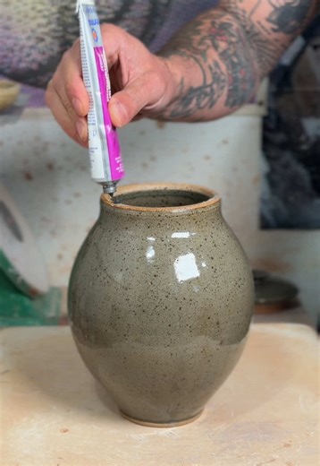 Pottery Lid Fusing Fix: Grinding Iron-Rich Clay