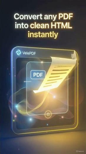 How to Convert PDF to HTML Online Free | VelaPDF PDF to HTML Tool