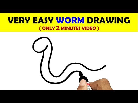 HOW TO DRAW A WORM STEP BY STEP | WORM DRAWING EASY