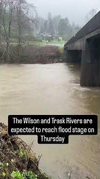 NOAA predicts near-historic flooding on Wilson River in Tillamook