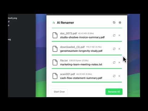 Automatically Rename PDFs & Images with AI Renamer (Mac Demo)