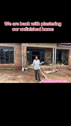 Plastering Progress in Unfinished Home