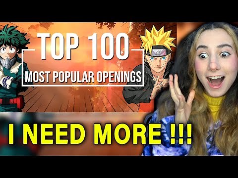 Top 100 Most Popular Anime Openings OF ALL TIME !! 🔥 FIRST TIME REACTION