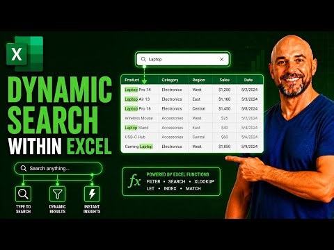 I Turned an Excel Cell Into a Search Box! (DYNAMIC Search Box in Excel)