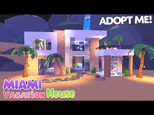Miami Vacation House Speed Build 🌻 | Exterior | Roblox Adopt Me