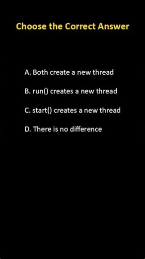 Java Quiz Day 23 | start() vs run() | Multithreading Interview Question
