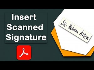 How to insert a scanned signature in Adobe Acrobat Pro DC