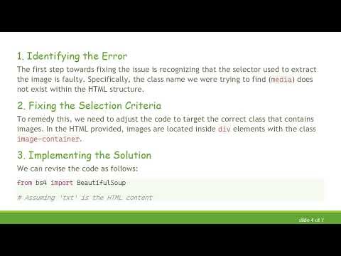 How to Fix Beautiful Soup 4 Issues When Extracting Data in Python 3
