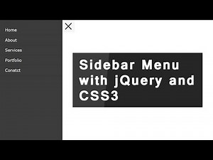 Animated Sidebar Menu with jQuery and CSS3 - Transforming Hamburger Menu - Simple jQuery Tutorials