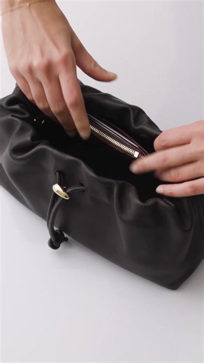 Soft ruching, secure storage, and a rich Mocha hue, every detail of the Mini Dia Bag transforms the everyday into something exceptional. | Cuyana