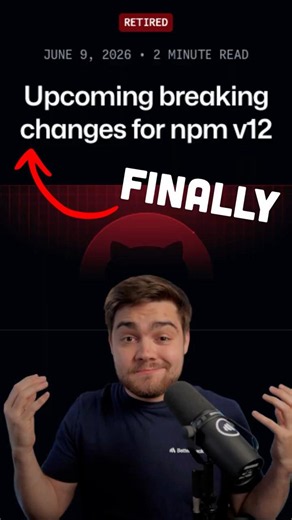 NPM 12 Finally Fixes This...