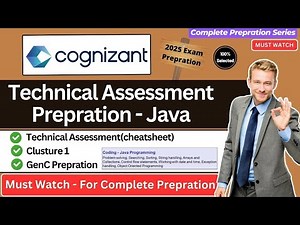 🔥Cognizant GenC Technical Assessment Cluster 1 | Java Coding and Programming Full Prepration