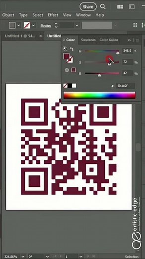 How to Creating Your Own Custom QR Code in Adobe Illustrator | Easy Tutorial #shorts