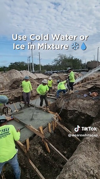 Pouring concrete in the summer heat? 🌞 Take a look at these tips for keeping your concrete strong and durable despite the high temperatures. Don’t let the heat compromise your work! Check out the link in our bio for more info. #ConcreteTips #SummerConstruction #WhiteCap