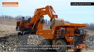 29 reactions | [Ultra-large hydraulic excavator with #remotecontrol] The operation support systems can support safe and efficient work even from a remote operation. We are developing a function that assists excavation work and automates a part of the loading work on dump trucks. | Hitachi Construction Machinery Co., Ltd. | Facebook