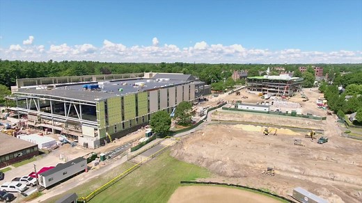 Wow! They're making great progress on our amazing new athletic field house and dance and theater building rising on South Campus. | Phillips Exeter Academy