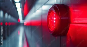 Intrusion detection system alert, super realistic warning signals,