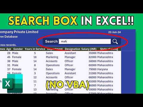 Interactive Search Box in Excel (No VBA) | Create a Dynamic Search Bar in Microsoft Excel