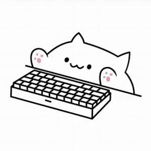 Bongocat with a keyboard