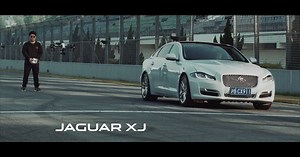 Watch as XJ's class-leading technology is put to the ultimate test against one of the world's newest and most advanced autonomous drones. The chase is on. | Jaguar