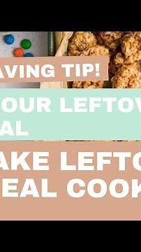 Leftover Oatmeal Cookies (Make these with leftover oatmeal!)