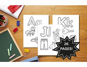 ABC Alphabet Coloring Pages: Preschool Learning Printables (digital Download) - Etsy