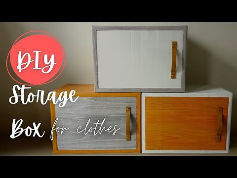 Cardboard Organizer Box for Clothes / Easy Cabinet Storage DIY Crafts for Stuff Making at home