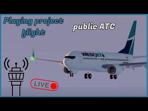 playing project flight full flights (public atc) | roblox pjf Interactive