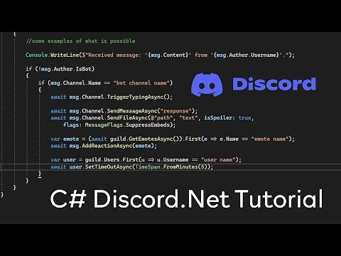 C# - Discord.Net Tutorial (create a discord bot)