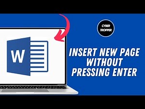How to Insert New Page in Word Without Pressing Enter