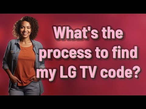 What's the process to find my LG TV code?