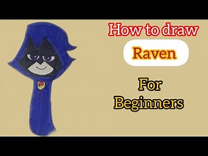 How to draw raven from teen titans go Easy step by step drawing for beginners #trending
