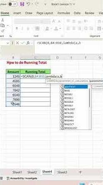 How to Use SCAN Function in Excel for Running Total | #excel #trendingshorts