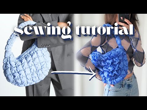 DIY quilted bag with free pattern - sewing the COS quilted bag - step by step tutorial