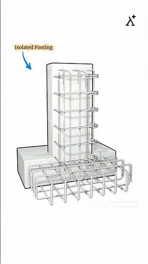 Reinforcement details of isolated footing