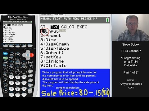 Programming on a TI 84 Calculator Part 1 of 2