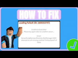 Fix Roblox Bloxburg Loading Failed ID 1609353747 Error | Fix Bloxburg Unable To Load Data Error