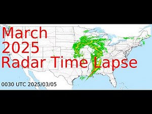 March 2025 US Weather Radar Time Lapse Animation