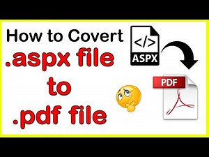 How to Convert aspx file to pdf format || Creative Learning By Ritesh (clbr)