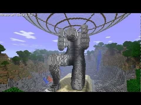 Minecraft Atlas Statue