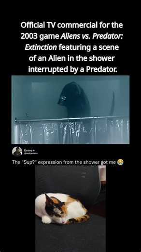 Official TV commercial for the 2003 game Aliens vs Predator: Extinction featuring