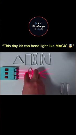 sigma science🔬| Bending light with a simple optics kit 🔬| #science #physics #experiment