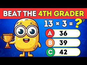 Grade 4 Math Quiz: Score (18/20) or Go Back to School! Multiplication & Division