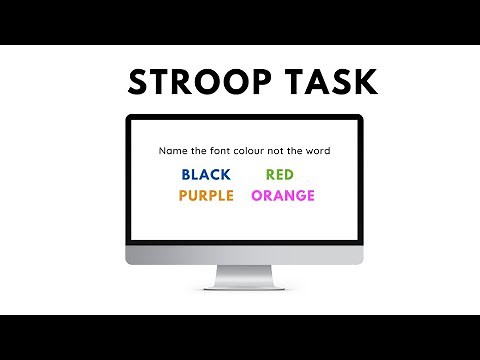 What is the Stroop Task? || Cognitive Psychology Research Tasks