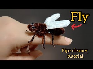 Diy Fly with pipe cleaner tutorial | how to make FLY craft