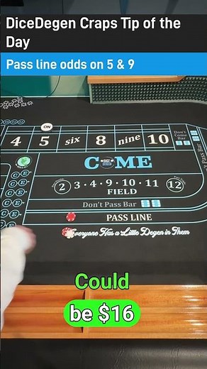Craps Tip of the Day #casino #gamblingtips #crapsbasics
