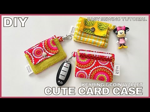 DIY Easy Card Case | Card wallet | Coin wallet | Keyring | Easy Sewing Tutorial