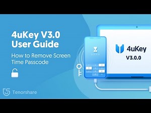 4uKey Guide : How to Remove Screen Time Passcode